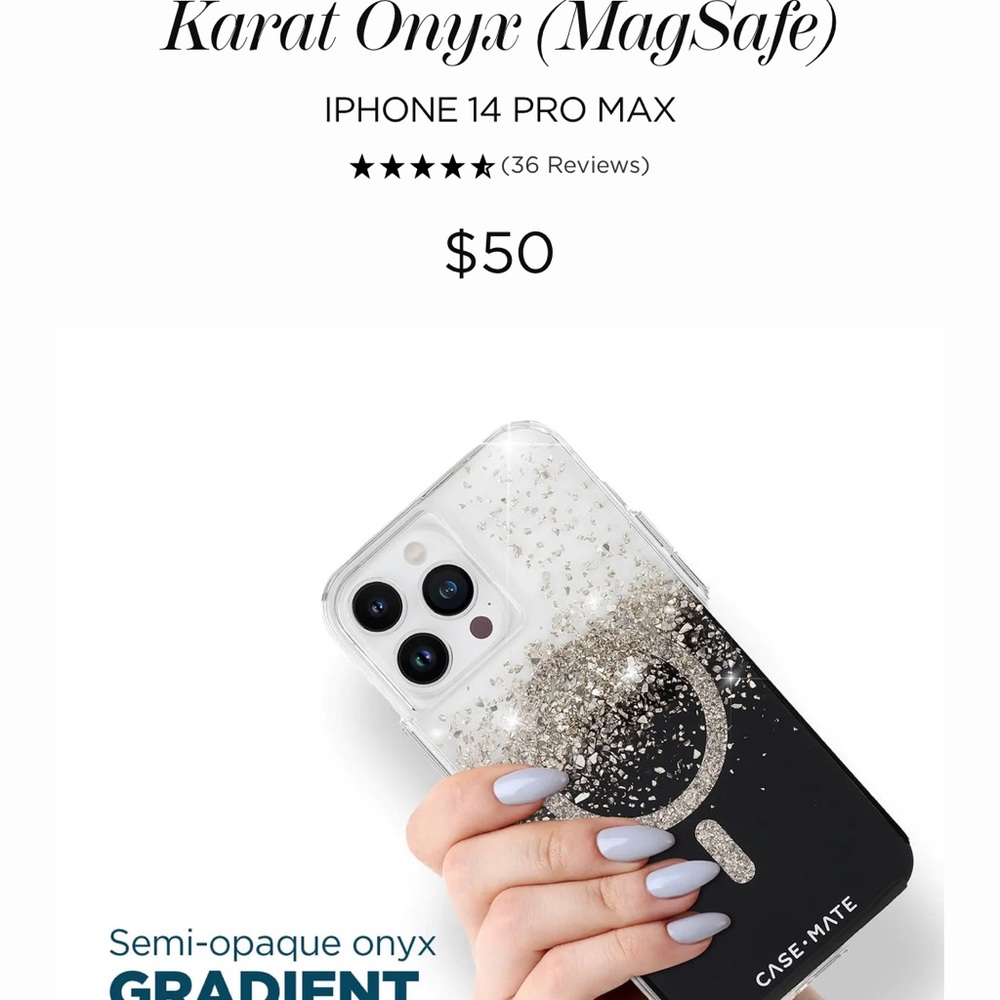 Case-Mate MagSafe karat onyx IPHONE 14 PRO MAX case, used for 1 month